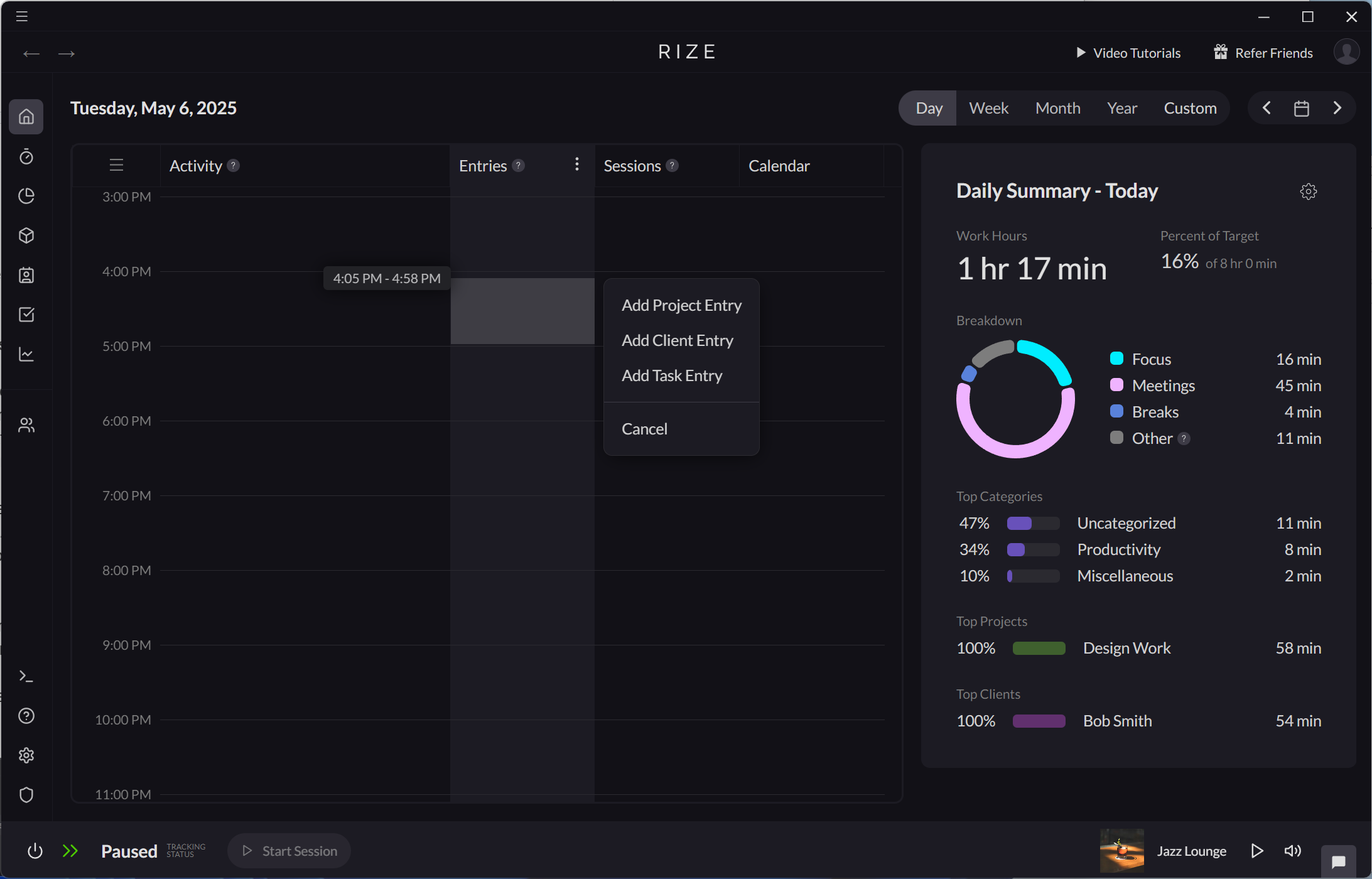 Screenshot showing how to add a new project from the Home tab